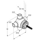 Kludi przełącznik trzykierunkowy 29757