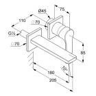 Kludi Zenta SL bateria umywalkowa podtynkowa wylewka 18 cm 482440565