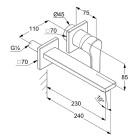 Kludi Zenta SL bateria umywalkowa podtynkowa wylewka 23 cm 482450565