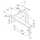 Kludi Zenta SL bateria umywalkowa podtynkowa wylewka 23 cm 482480565