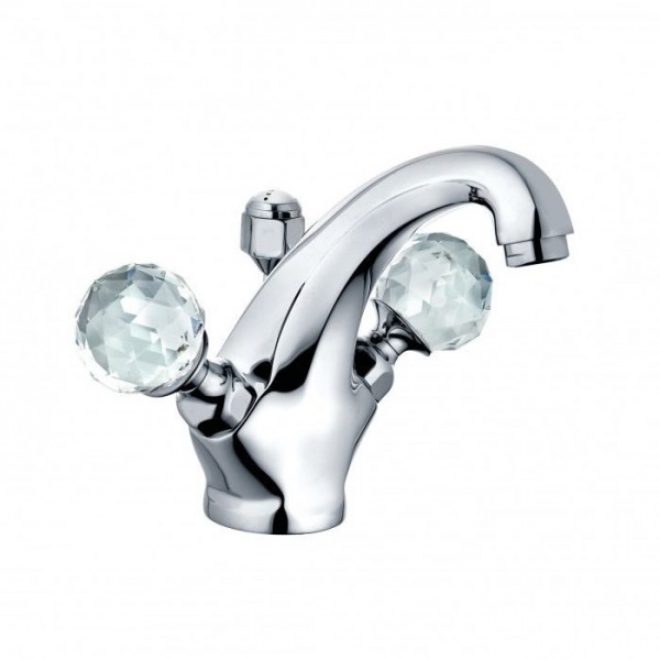 Kludi Adlon bateria umywalkowa - uchwyty przezroczyste Swarovski 5101005G5