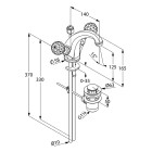 Kludi Adlon bateria umywalkowa - uchwyty przezroczyste Swarovski 5101005G5