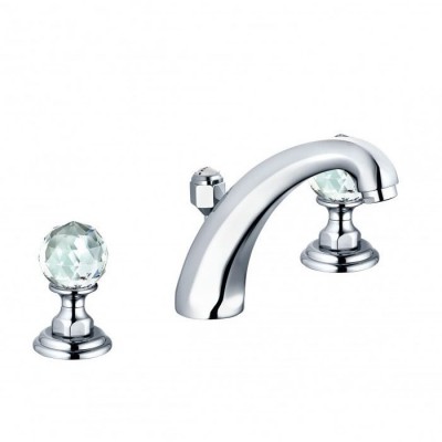 Kludi Adlon bateria umywalkowa uchwyty przezroczyste Swarovski 5104305G5