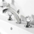 Kludi Adlon bateria umywalkowa uchwyty przezroczyste Swarovski 5104305G5