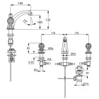 Kludi Adlon bateria umywalkowa uchwyty przezroczyste Swarovski 5104305G5