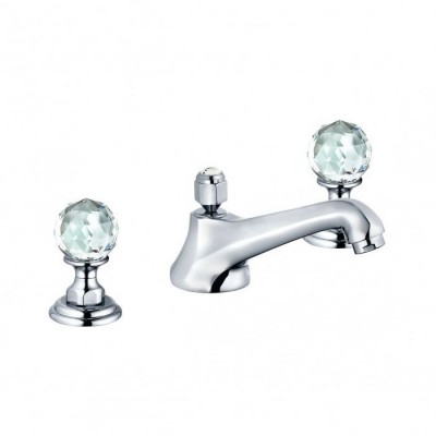 Kludi Adlon bateria umywalkowa uchwyty przezroczyste Swarovski 5104605G5