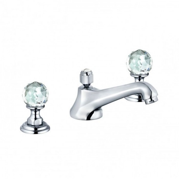 Kludi Adlon bateria umywalkowa uchwyty przezroczyste Swarovski 5104605G5