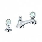 Kludi Adlon bateria umywalkowa uchwyty przezroczyste Swarovski 5104605G5