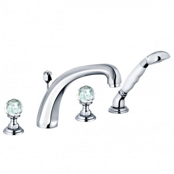 Kludi Adlon bateria wannowa uchwyty przezroczyste Swarovski 5152405G5