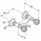 Kludi Adlon bateria prysznicowa uchwyty przezroczyste Swarovski 5161005G5