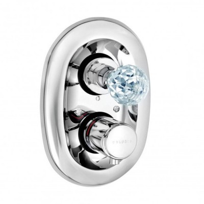 Kludi Adlon bateria podtynkowa uchwyt przezroczysty Swarovski 5172005G5