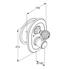 Kludi Adlon bateria podtynkowa uchwyt przezroczysty Swarovski 5172005G5