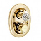 Kludi Adlon bateria podtynkowa pozłacana uchwyt przezroczysty Swarovski 5172045G4