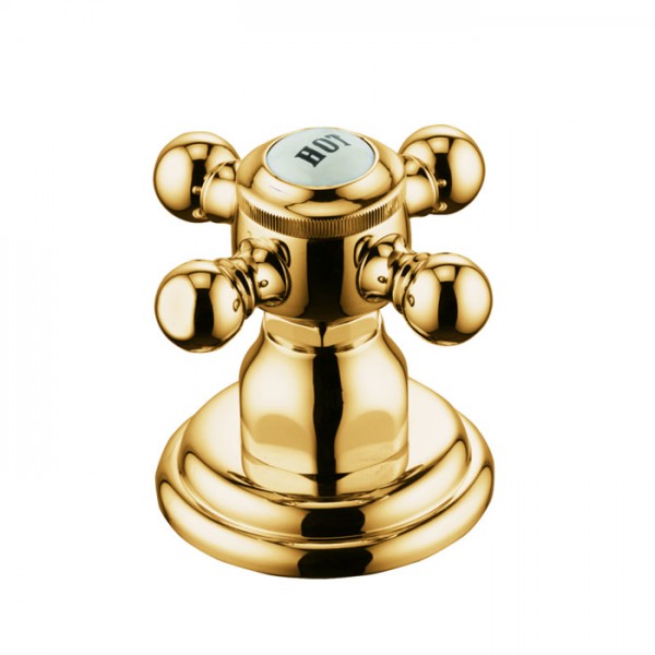 Kludi Adlon zawór boczny HOT pozłacany 518184520