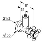 Kludi Adlon zawór kątowy