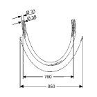 Kludi zestaw przedłużający do wanien specjalnych 760 mm 709560000