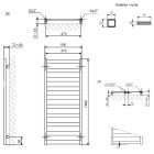Terma Vivo grzejnik łazienkowy 163x50 cm czarny mat WGVOV163050K9M5Z8