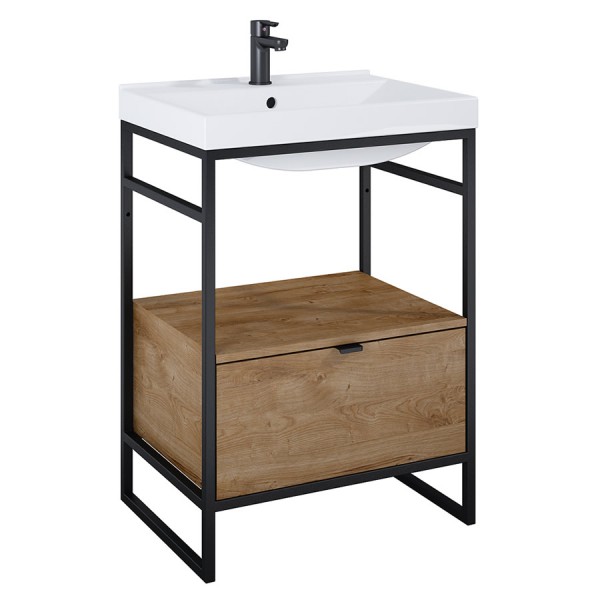 Elita Meble Indus Dąb Canela/ Black Mat szafka podumywalkowa 60 cm 168431