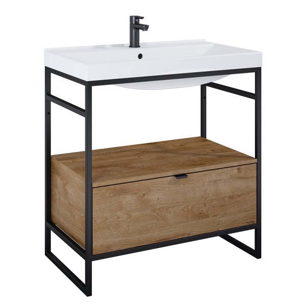 Elita Meble Indus Dąb Canela/Black Mat szafka podumywalkowa 80 cm 168432