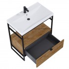 Elita Meble Indus Dąb Canela/Black Mat szafka podumywalkowa 80 cm 168432