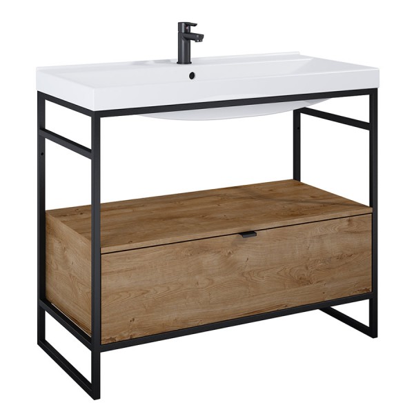 Elita Meble Indus Dąb Canela/Black Mat szafka podumywalkowa 100 cm 168433
