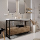 Elita Meble Indus Dąb Canela/Black Mat szafka podumywalkowa 120 cm 168434