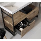 Elita Meble Indus Dąb Canela/Black Mat szafka podumywalkowa 120 cm 168434
