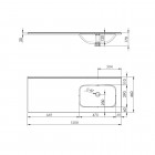 Elita Meble Skappa umywalka ceramiczna prawa szer. 120 cm (60+60) 146039