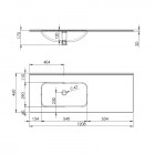Elita Meble Skappa umywalka ceramiczna lewa szer. 120 cm (80+40) 146038