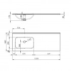 Elita Meble Skappa umywalka ceramiczna lewa szer. 120 cm (60+60) 146040