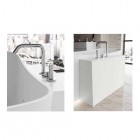 Novellini Ship wanna wolnostojąca z baterią 150x70 cm czarny/biały mat