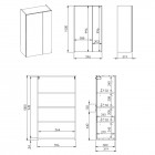 Elita Meble Modern szafka wisząca z lustrem 60 cm 166503