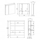 Elita Meble Szafka wisząca z lustrem 60 cm LED 904607