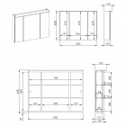 Elita Meble Szafka wisząca z lustrem 80 cm LED 904608