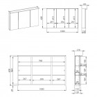 Elita Meble Szafka wisząca z lustrem 100 cm LED 904609