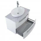 Elita Meble blat Rolly marmur Calacatta 81x50x2 cm biały 167798