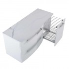 Elita Meble blat Rolly marmur Calacatta 121x50x2 cm biały 167799