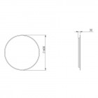 Elita Meble Sharon Round Black lustro LED okrągłe 60 cm 168121