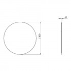 Elita Meble Sharon Round Black lustro LED okrągłe 80 cm 168122