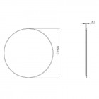 Elita Meble Sharon Round Black lustro LED okrągłe 100 cm 168123