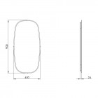 Elita Meble Sharon Diamond Black lustro LED 45x90 cm 168130