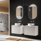 Elita Meble Sharon Oval White lustro LED 52x92 cm 168461