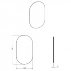 Elita Meble Sharon Oval White lustro LED 52x92 cm 168461