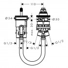 Hansgrohe zestaw podstawowy do baterii 2-otworowej 13159180