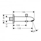 Hansgrohe wylewka wannowa z przełącznikiem