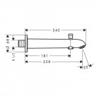 Hansgrohe wylewka wannowa z przełącznikiem 13424000