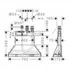 Hansgrohe zestaw podstawowy do bateri jednouchwytowej 3 otworowej