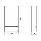 Koło Nova Pro szafka wisząca z lustrem 50 cm biały połysk 88431000