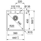 Franke Centro 610-39 TL zlewozmywak 44x50 cm Fragranit+ biały polarny 114.0626.956