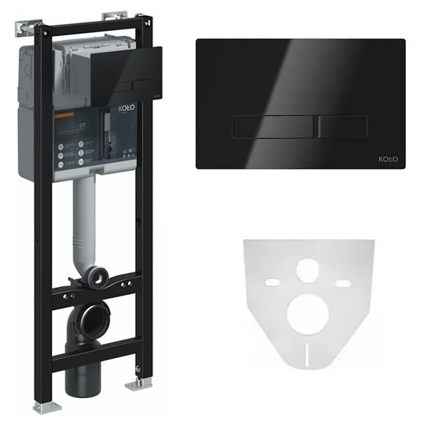 Koło stelaż podtynkowy Technic GT 3w1 kompletny gotowy do montażu czarny KOLO001